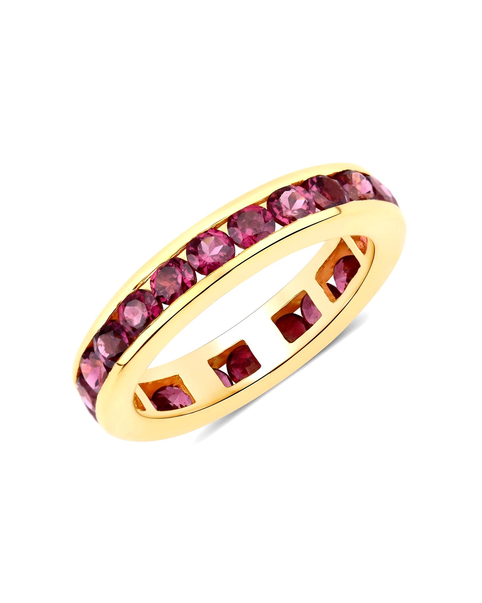 Rafaela Donata Ring Ring Sterling Silver Rhodolite in Yellow Gold