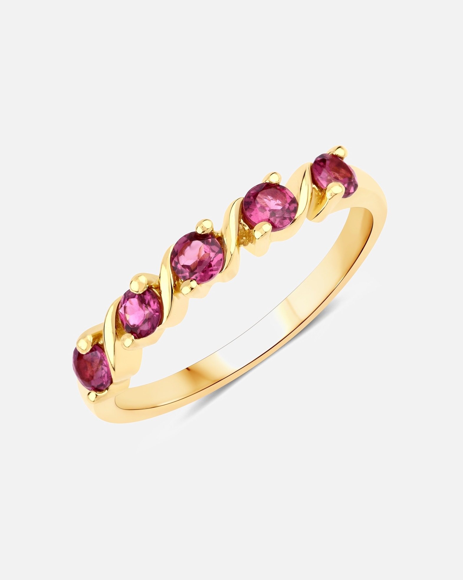Rafaela Donata Ring Ring Sterling Silver Rhodolite in Yellow Gold