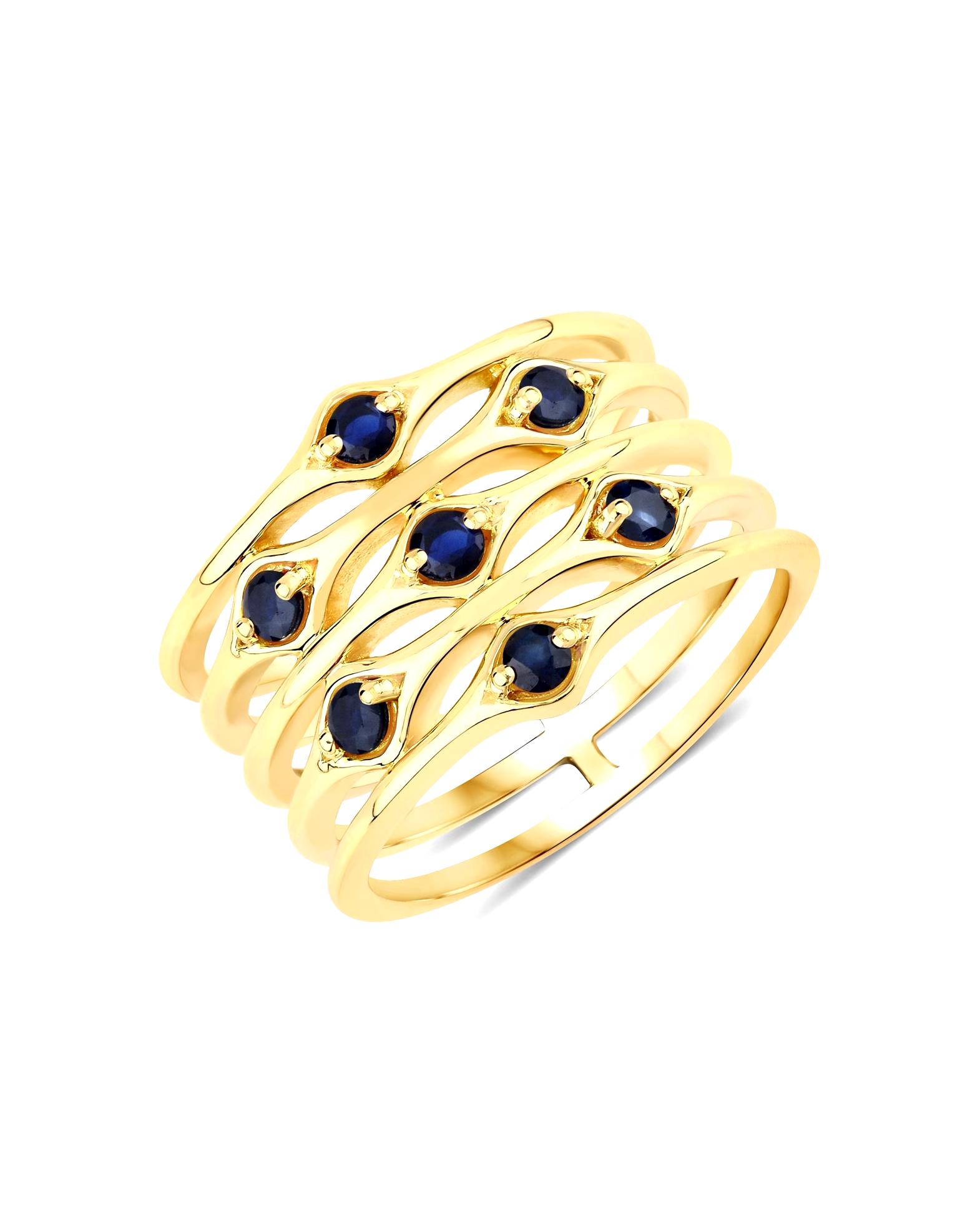 Rafaela Donata Ring Ring Sterling Silver Sapphire in Yellow Gold