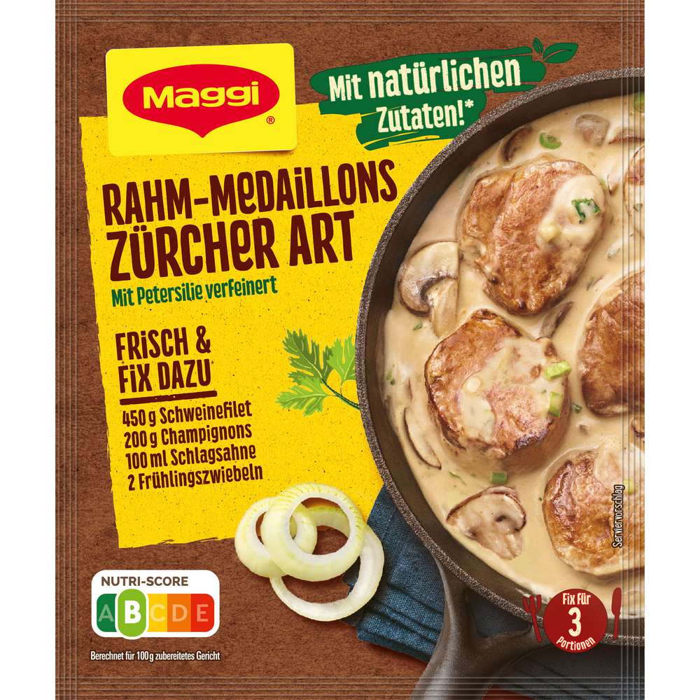 Maggi Zurich-style cream medallions