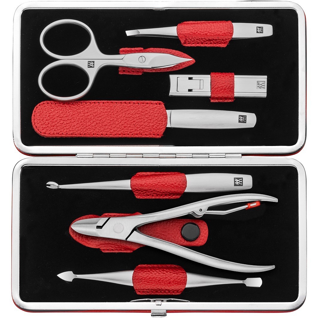 ZWILLING ® Frame etui, cowhide, red, 7-pc.