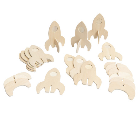 Rocket picture frames, blank, 12 pieces