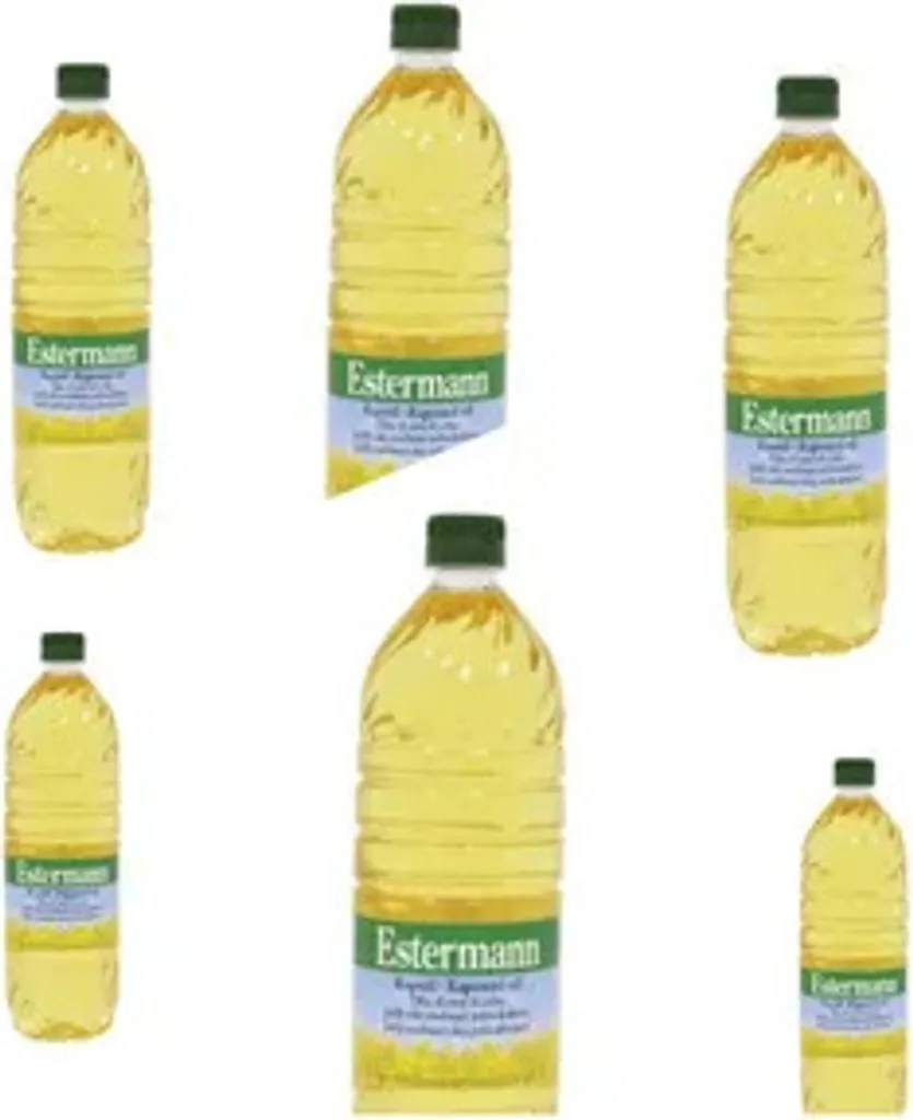 VFI Rapeseed oil Estermann - 6 x 1 L PET bottle, fine oil for cooking, frying and salads