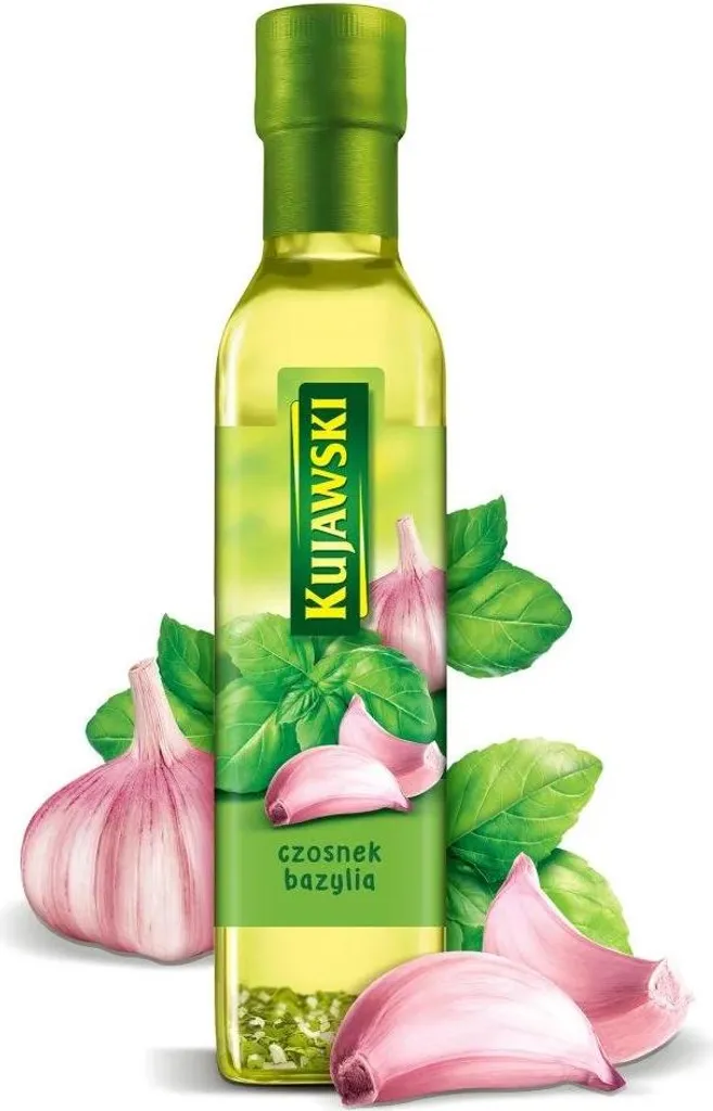 Rapeseed oil with garlic & basil 250ml - Spiced oil - Kujawski oil 250 ml