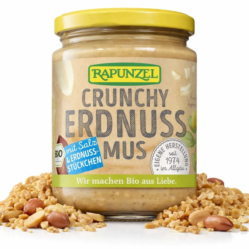 Rapunzel 110400, Nut Spread, Peanut, 250 g, Peanuts, Germany, PEANUTS* (99.20%), Sea Salt