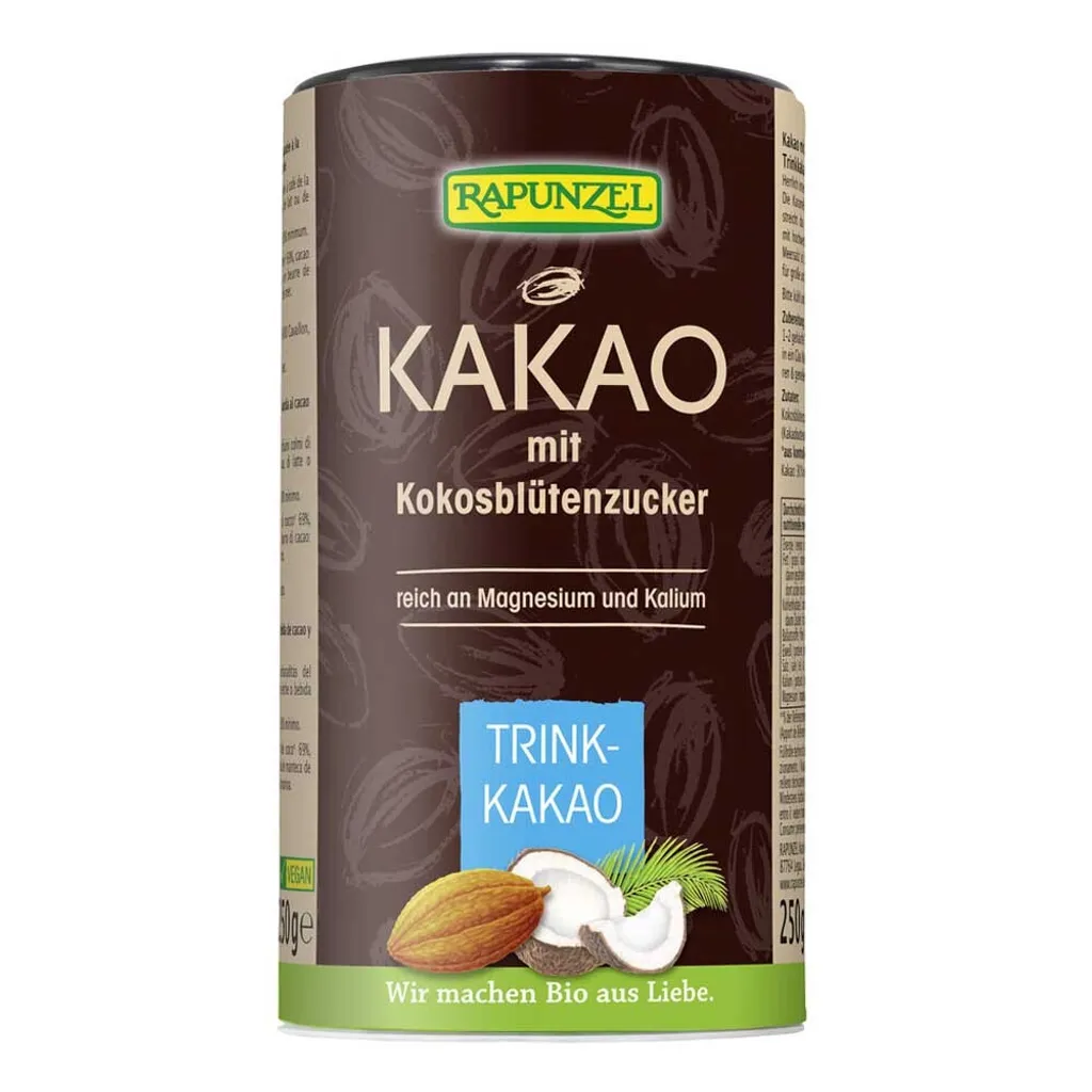 Rapunzel cocoa with coconut blossom sugar, 250 g