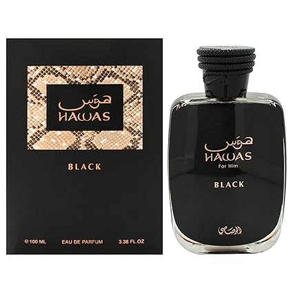 Rasasi Hawas Black for Men Eau De Parfum Spray 100ml