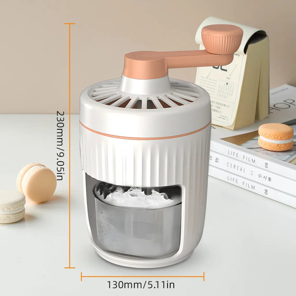 Lixada Shaved ice machine, hand-cranked slushie maker, ice shaver ice machine, water ice, ice snow, snow ice, ice processing, ice with stainless steel blades
