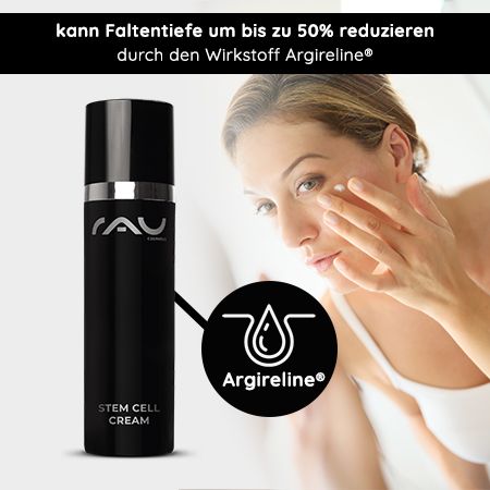 RAU Cosmetics Stem Cell Cream - Anti-aging cream with Argireline for mature skin against wrinkles, 50 ml