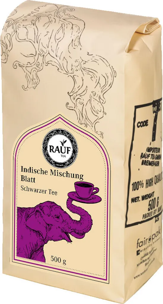 Rauf Tee Rauf Tea Black Tea Indian Blend Leaf 500g