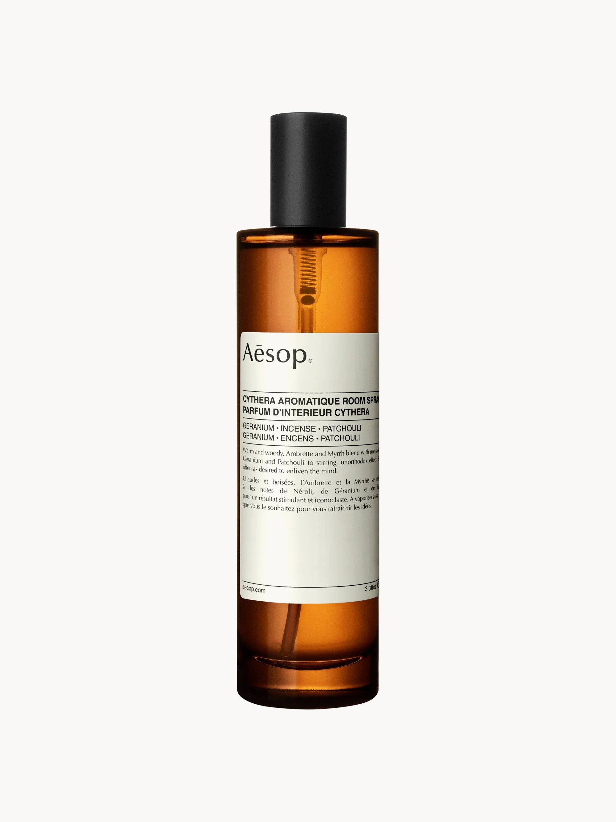Aesop Room spray Cythera (geranium, frankincense, patchouli), Geranium, frankincense, patchouli