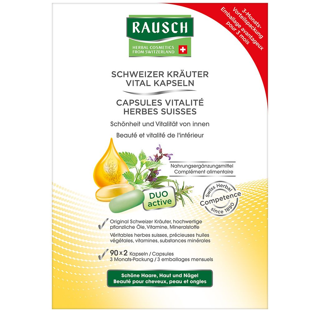 RAUSCH Schweizer Kräuter Vitalkapseln 3x30x2 St