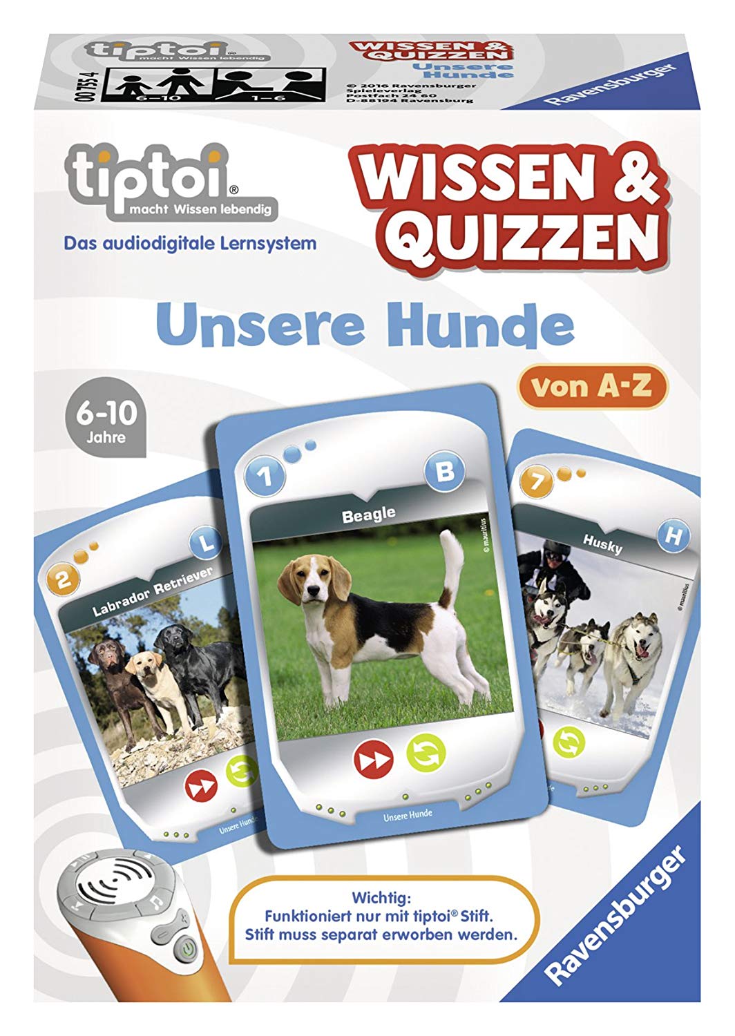 Ravensburger 00755 Tiptoi® & Quizzen Our Dog Know