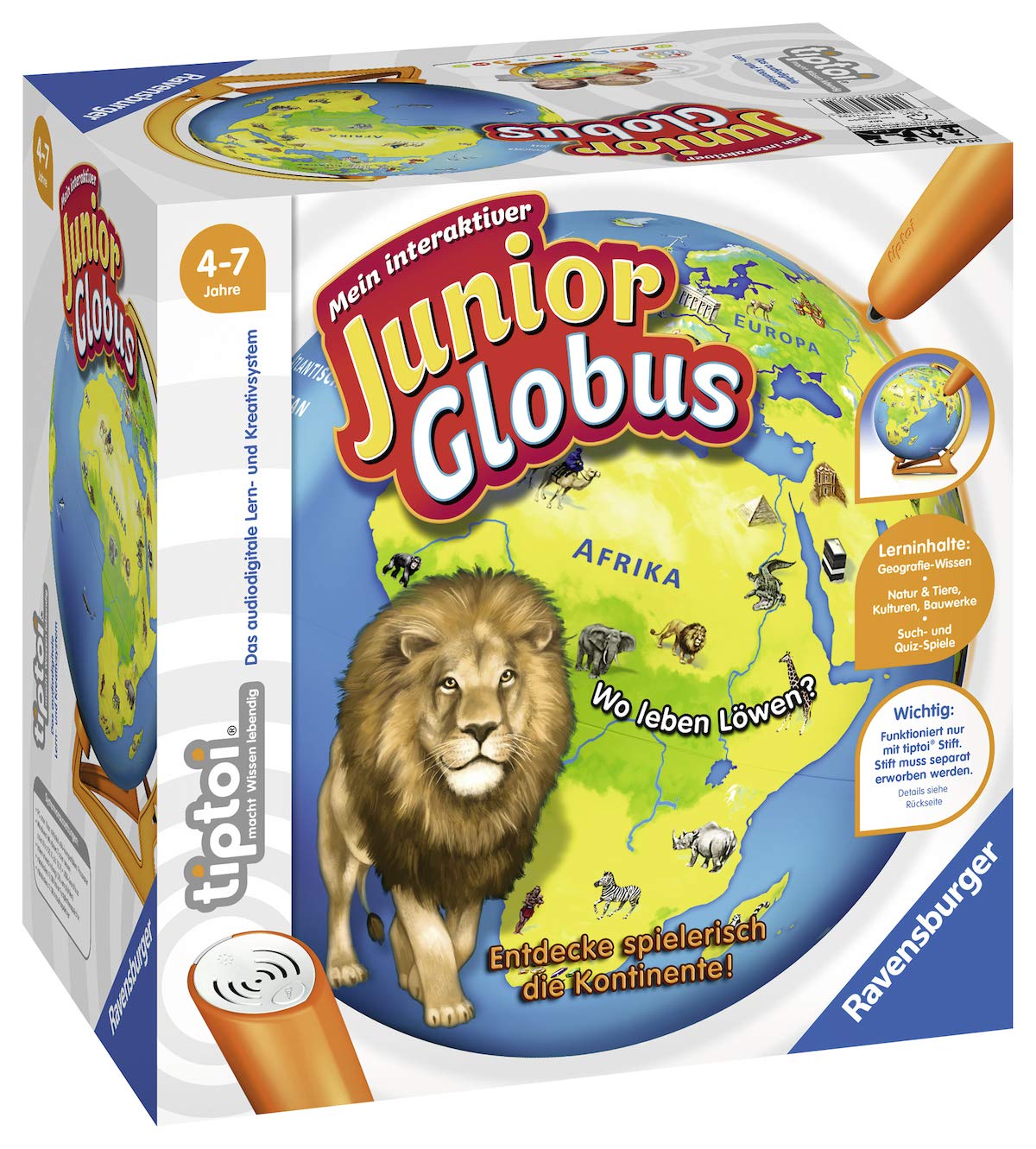 Ravensburger 00785 – Tiptoi Mein Interactive Junior Globe