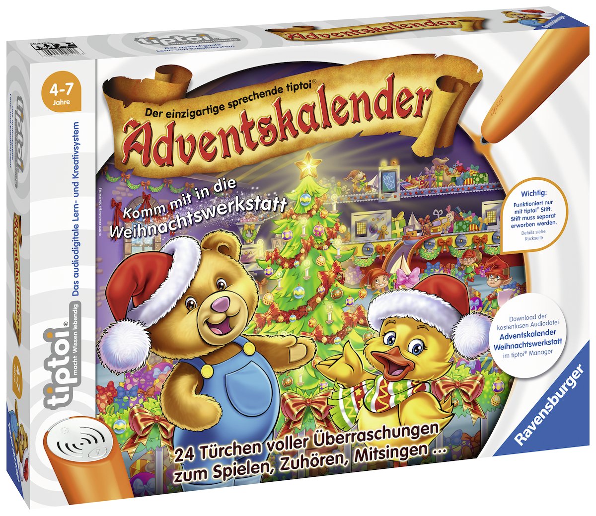 Ravensburger Tiptoi Come In The Santas Workshop Advent Calendar