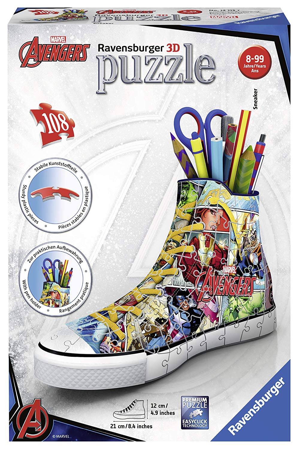 Ravensburger 3D Puzzle Marvel Comic Book Sneaker 12113 – 108 Piece