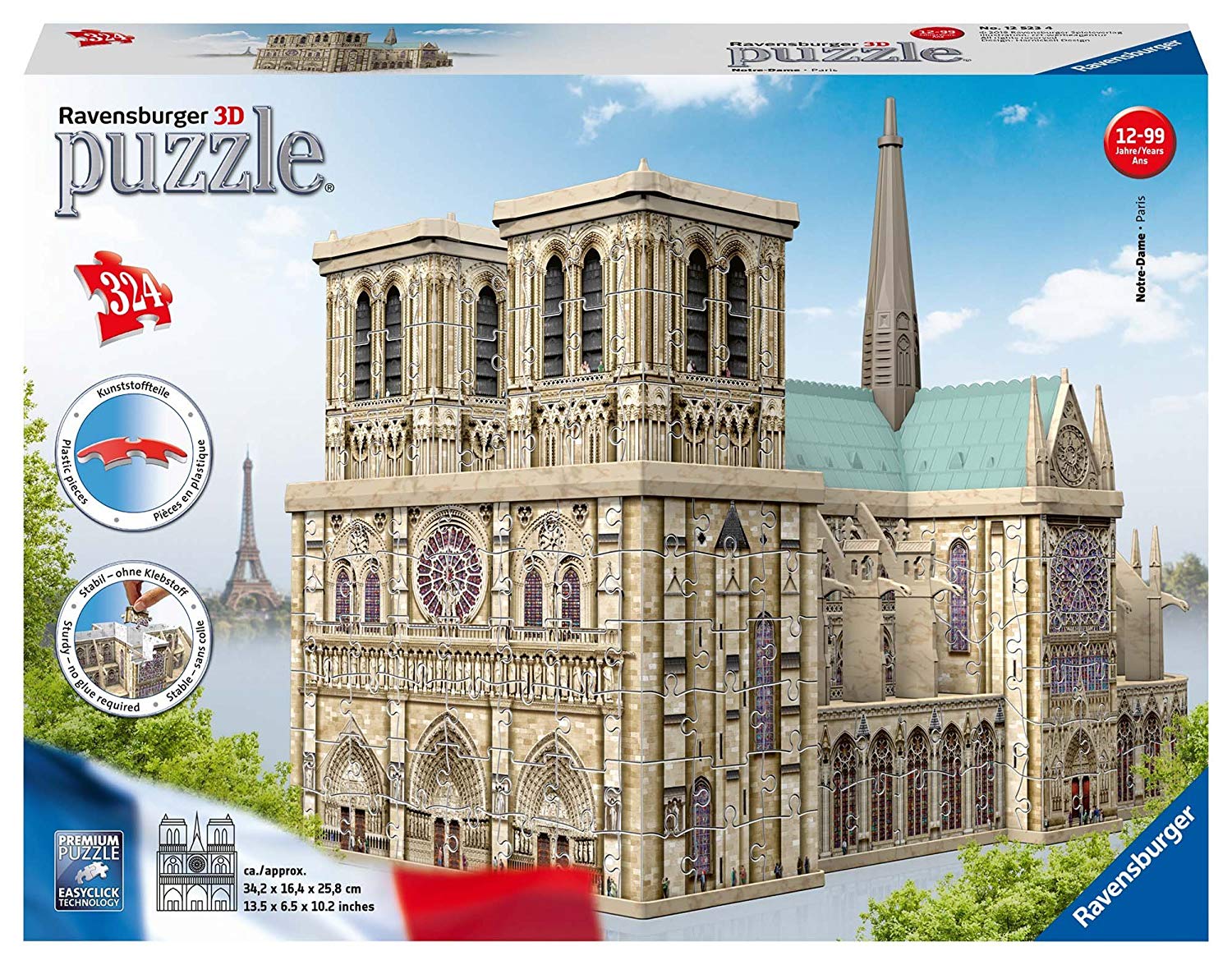 Ravensburger Adult Puzzle 12523 Inch Notre Dame 3D Puzzle