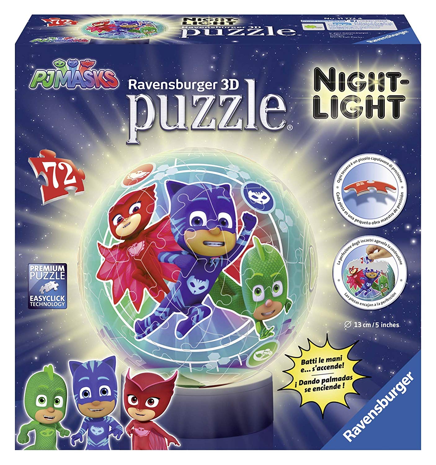 Ravensburger – Puzzle 3D Lamp, Pj Masks (11773)
