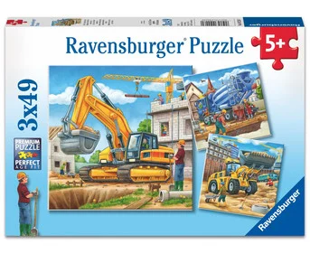 Ravensburger Puzzle “Large Construction Vehicles”, 3-piece set
