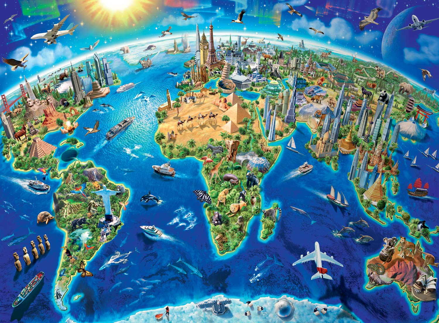 Ravensburger Puzzle World Map Piece