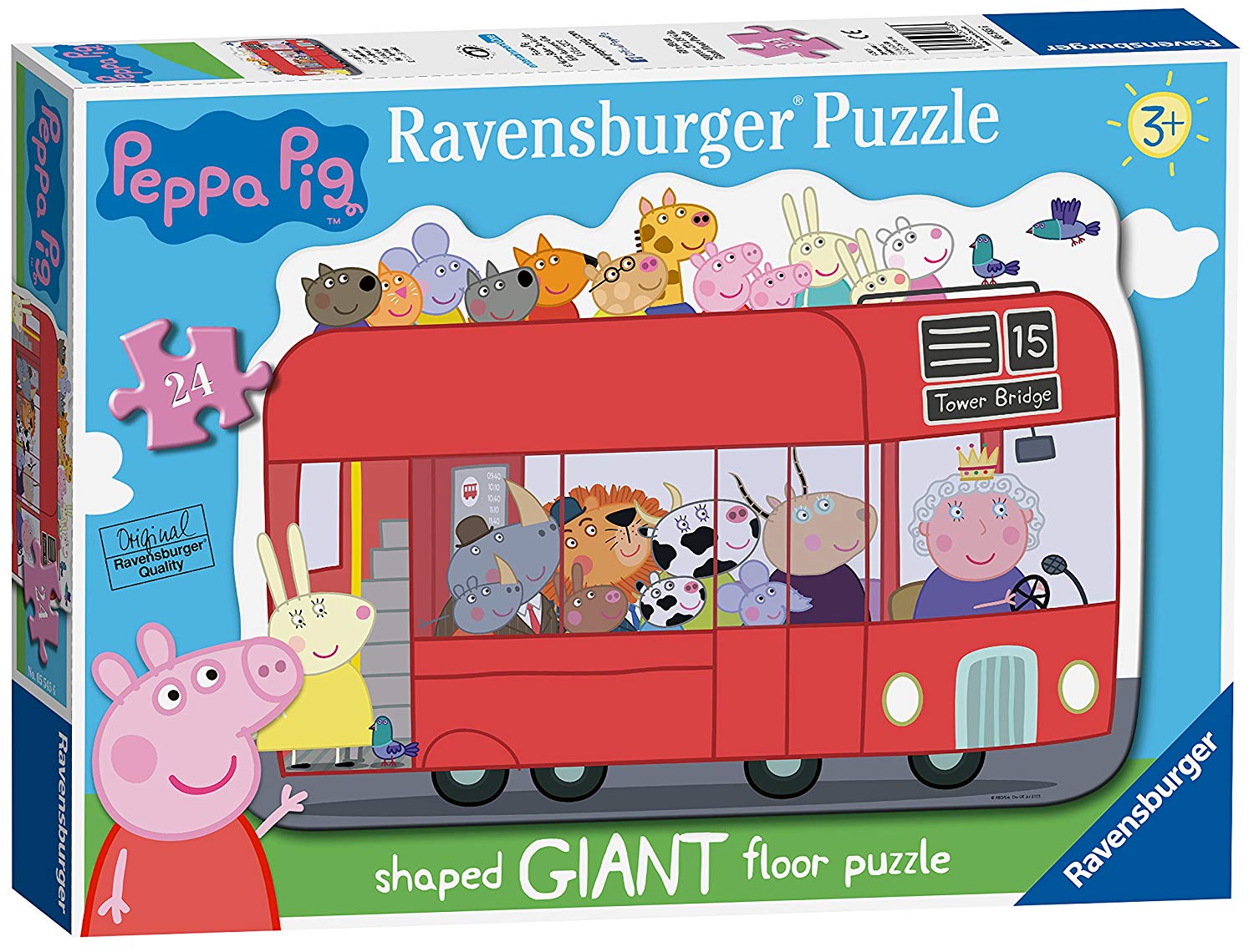 Ravensburger UK 5530 Ravensburger Peppa Pig London Bus 24 Giant Shaped Puzz