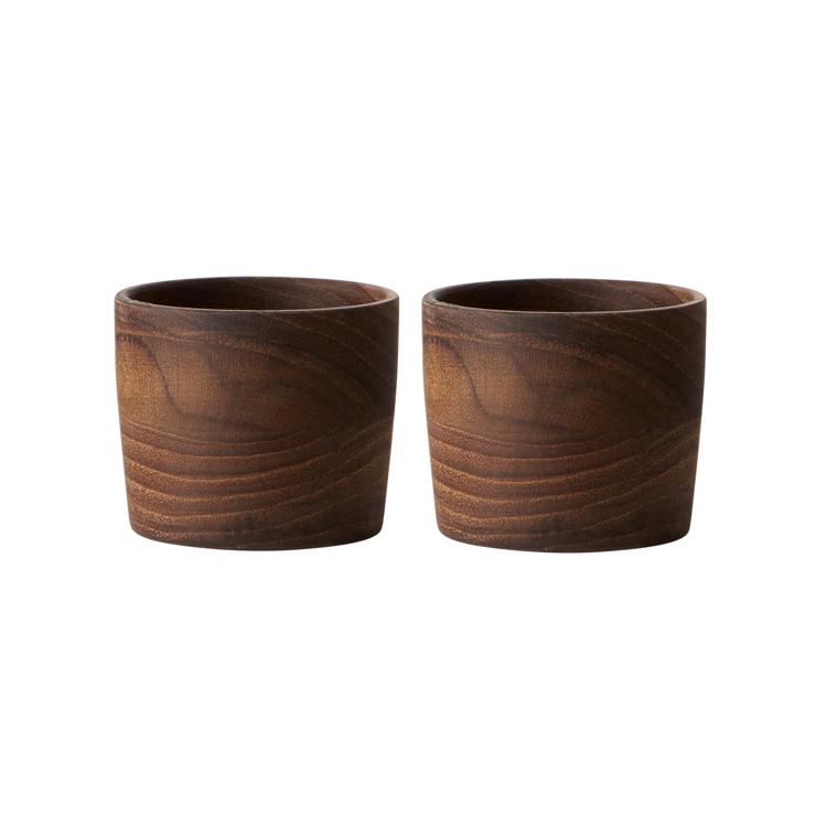 aida Raw Egg Cup Teak 2-Pack