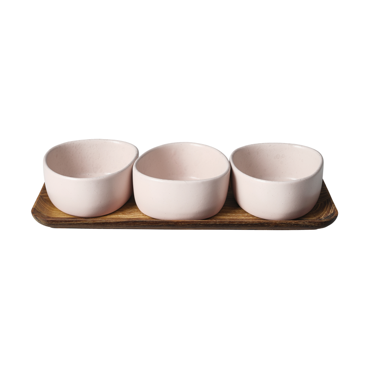 aida RAW Organic scarf set with wooden tray