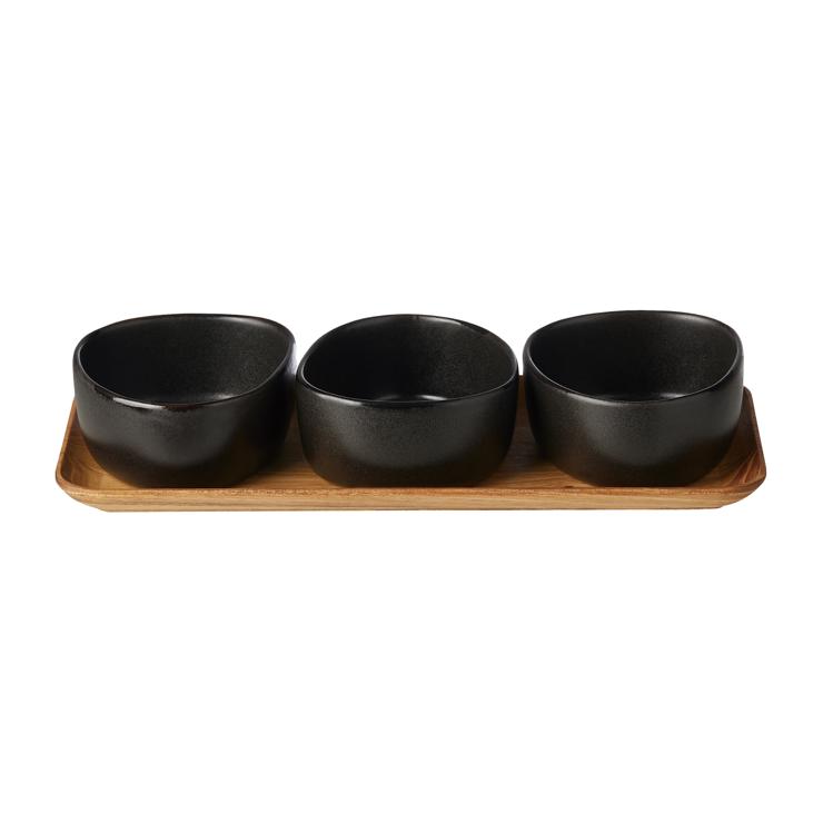 aida RAW Organic scarf set with wooden tray