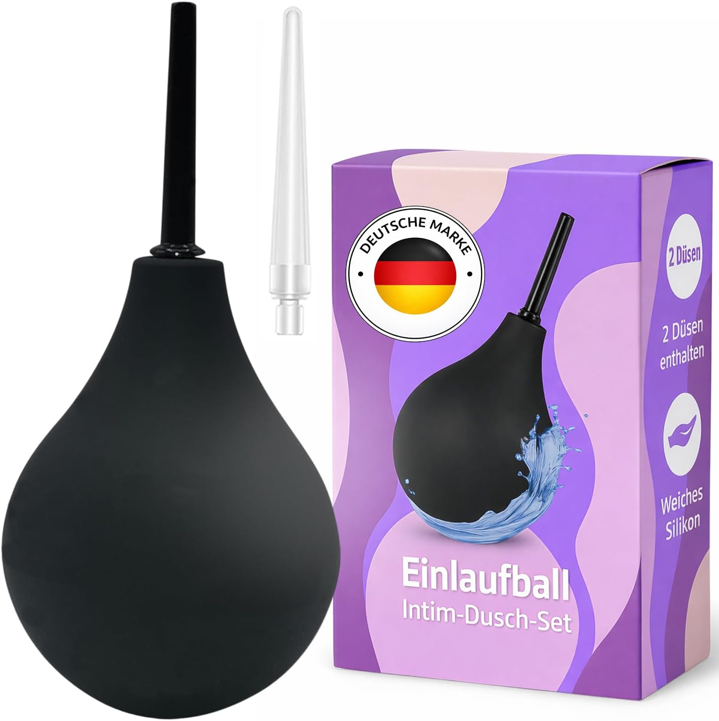 Skurk Store Skurk Shower for Intercourse Enema 225 ml Enema Intimate Shower Made of Medical Silicone Enema and Vaginal Intimate Shower