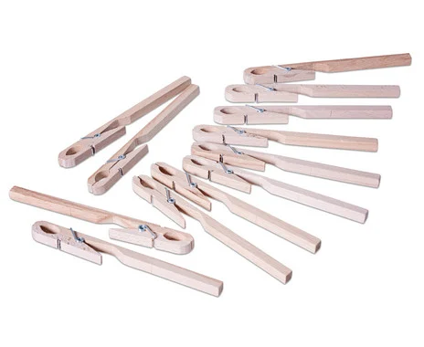 Wooden test tube holders, 12 pieces