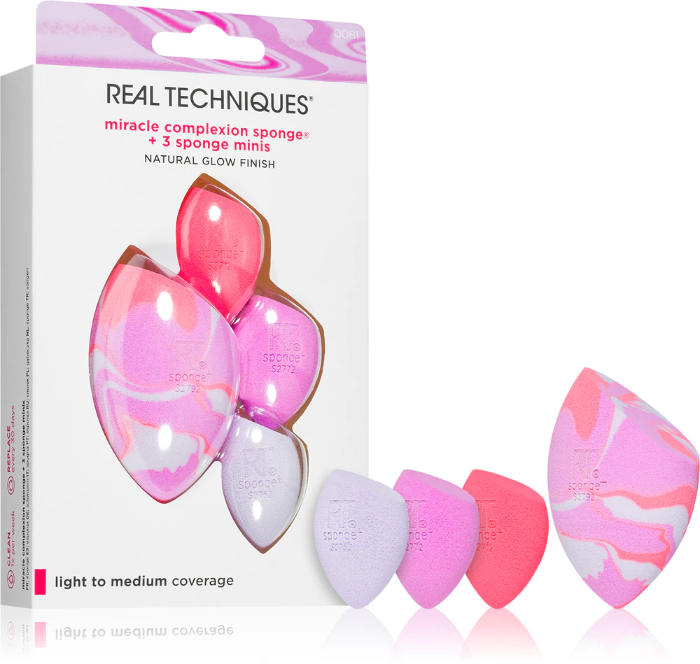 Real Techniques Berry Pop set of mini make-up sponges