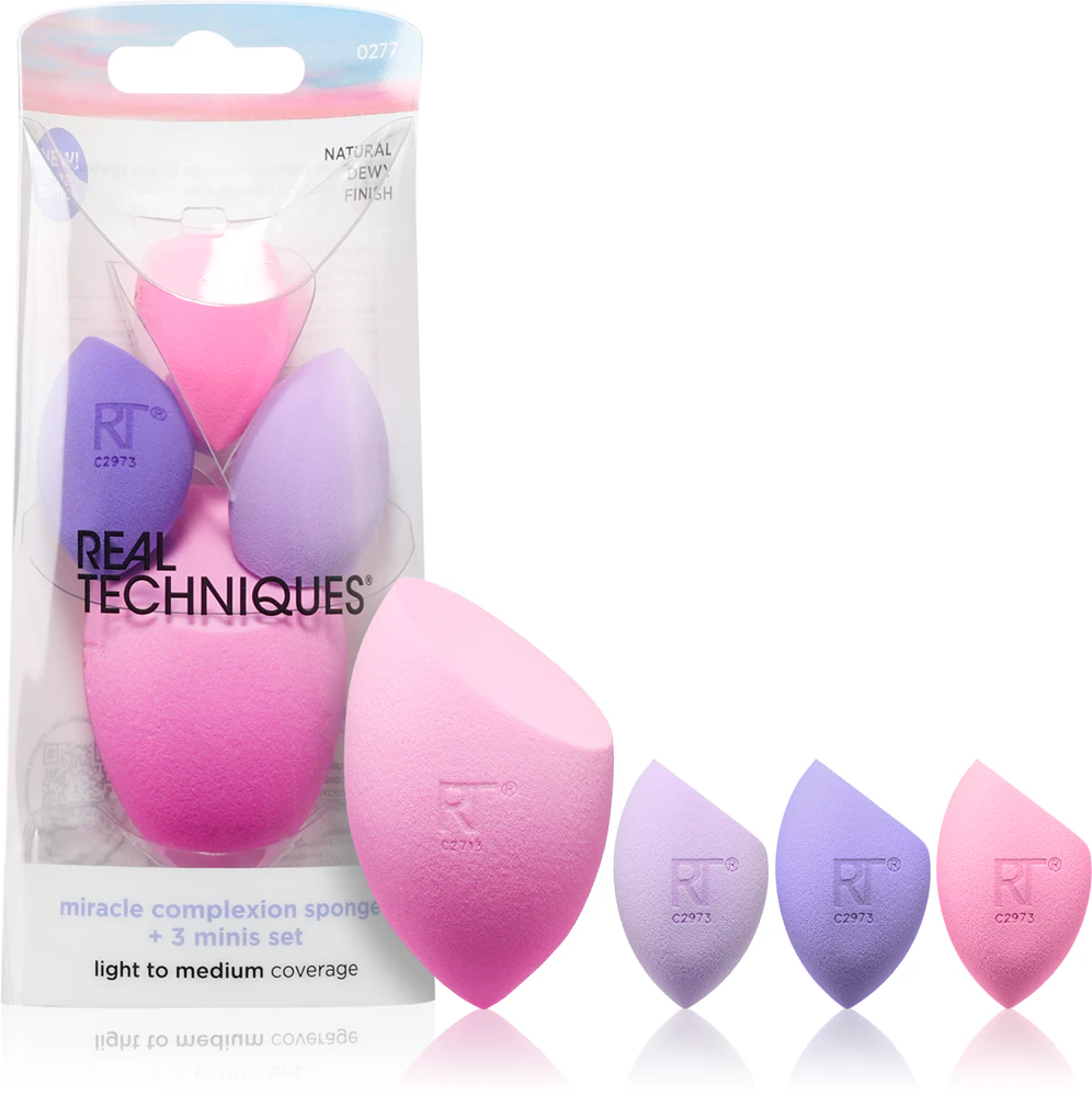 Real Techniques Miracle Complexion Sponge and Concealaer Minis Sunset Makeup Set