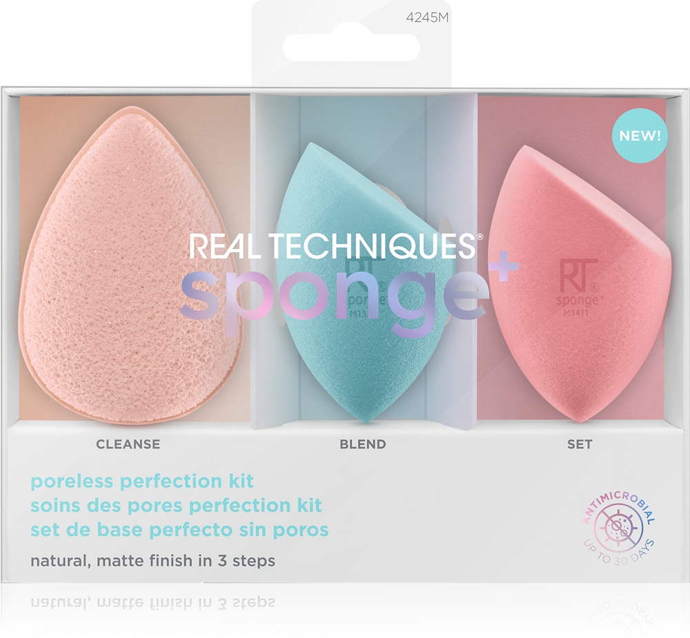 Real Techniques Sponge+ Poreless Perfection Gift Set (for skin with small blemishes)
