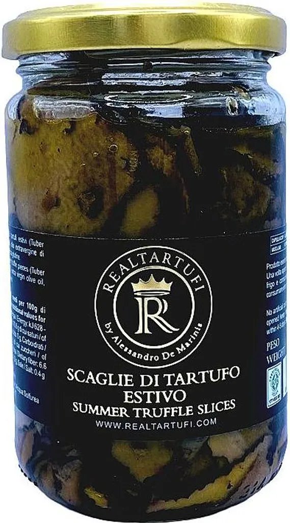 Win2Win Tech RealTartufi - Summer Truffle Carpaccio in Extra Virgin Olive Oil 80g - Truffle Slices, Vegan, Gluten-Free 80g