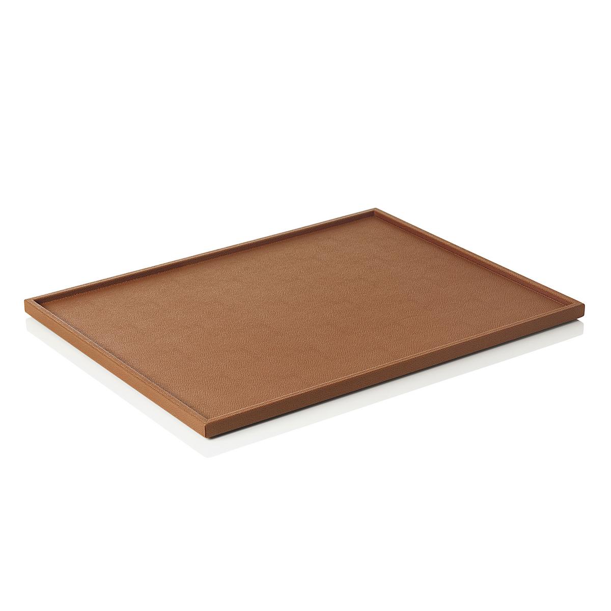 Rectangular tray Arcobaleno, 44.5 x 35 cm, tobacco by GioBagnara
