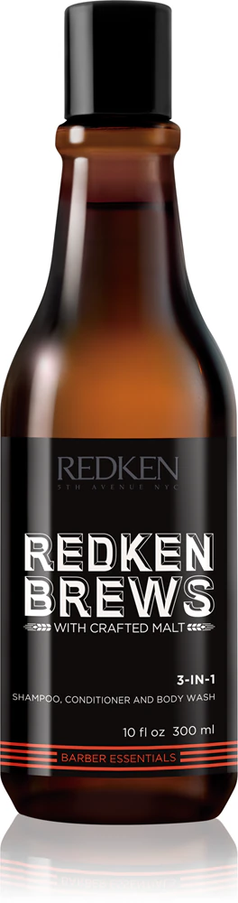 Redken Brews Shampoo, Conditioner and Shower Gel 3 in 1