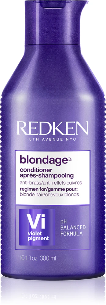 Redken Color Extend Blondage violet conditioner neutralizes yellow discoloration