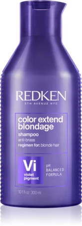 Redken Color Extend Blondage violet shampoo neutralizes yellow discoloration