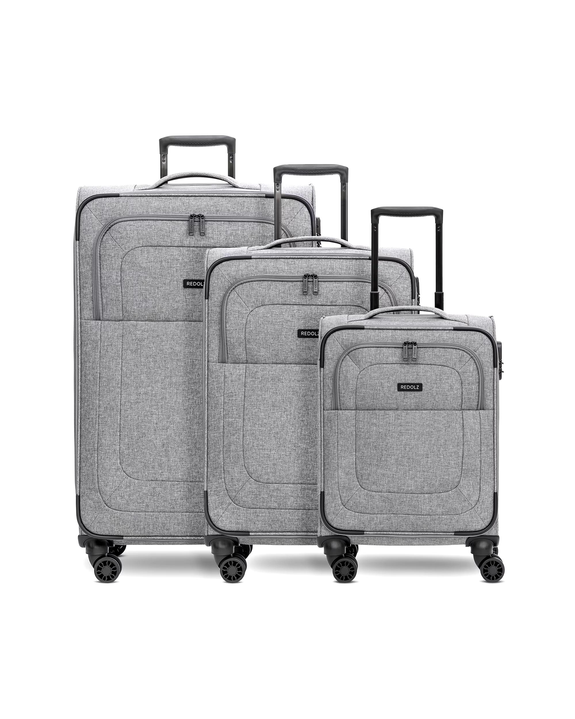 Redolz suitcase Essentials 12 THREE SET 4 wheels suitcase set 3-piece with expansion fold Essentials 12 THREE SET 4 Rollen Kofferset 3-teilig mit Dehnfalte