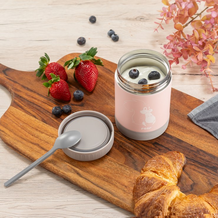reer 90424 ColourDesign stainless steel food warmer, 300 ml, pink