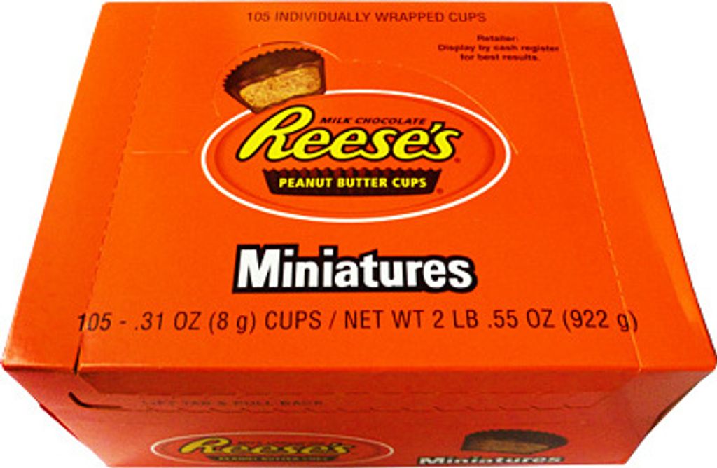 Reese's Miniature Peanut Butter Cups (Box of 105) 1.092 kg