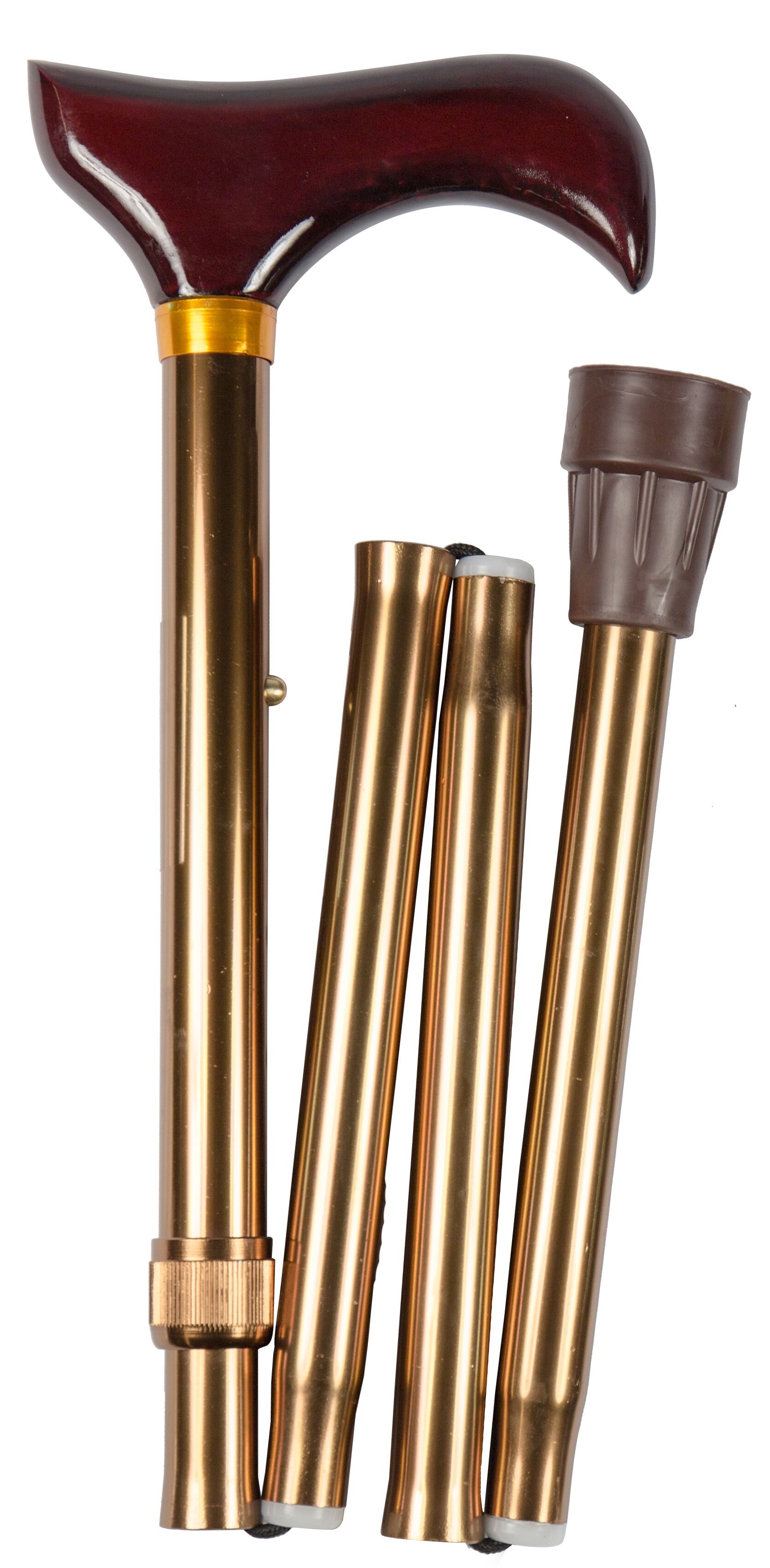 Rehaforum travel stick RFM with derby handle, height adjustable bronze 1 St
