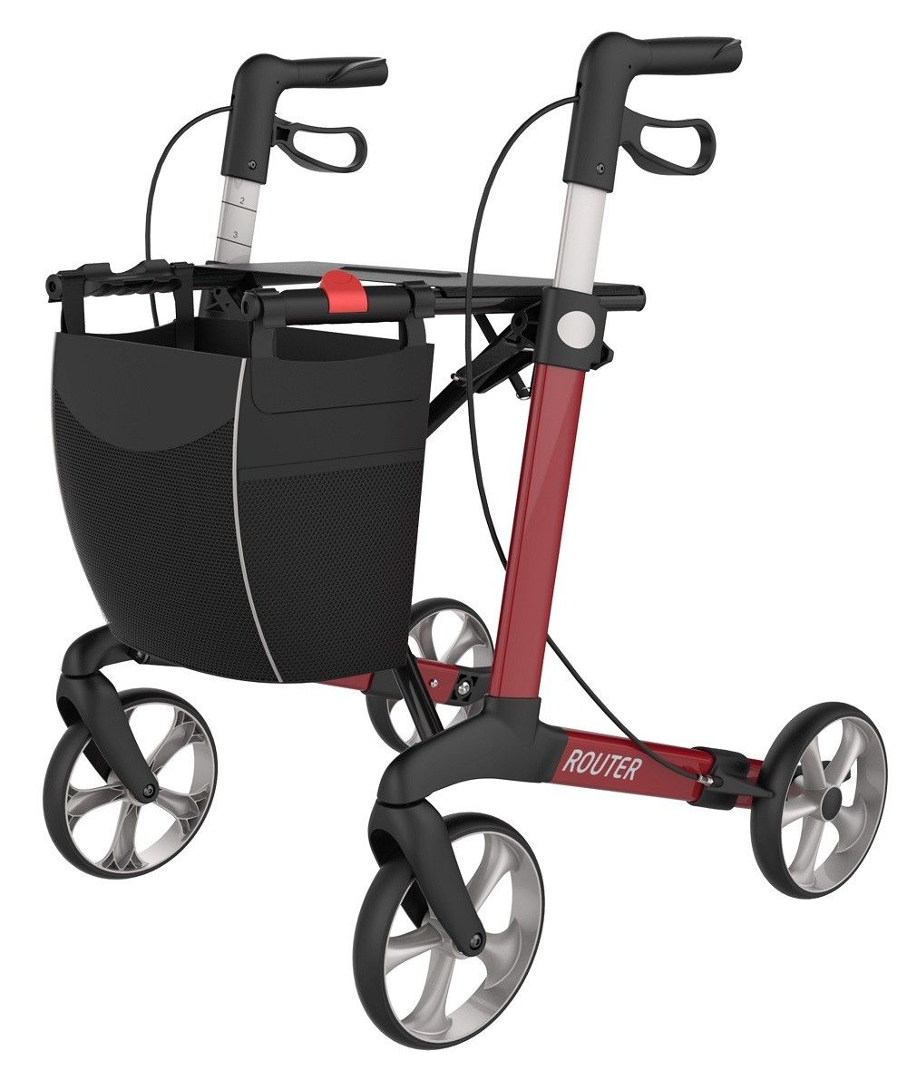 Rehasense Router M lightweight rollator wine red 1 St