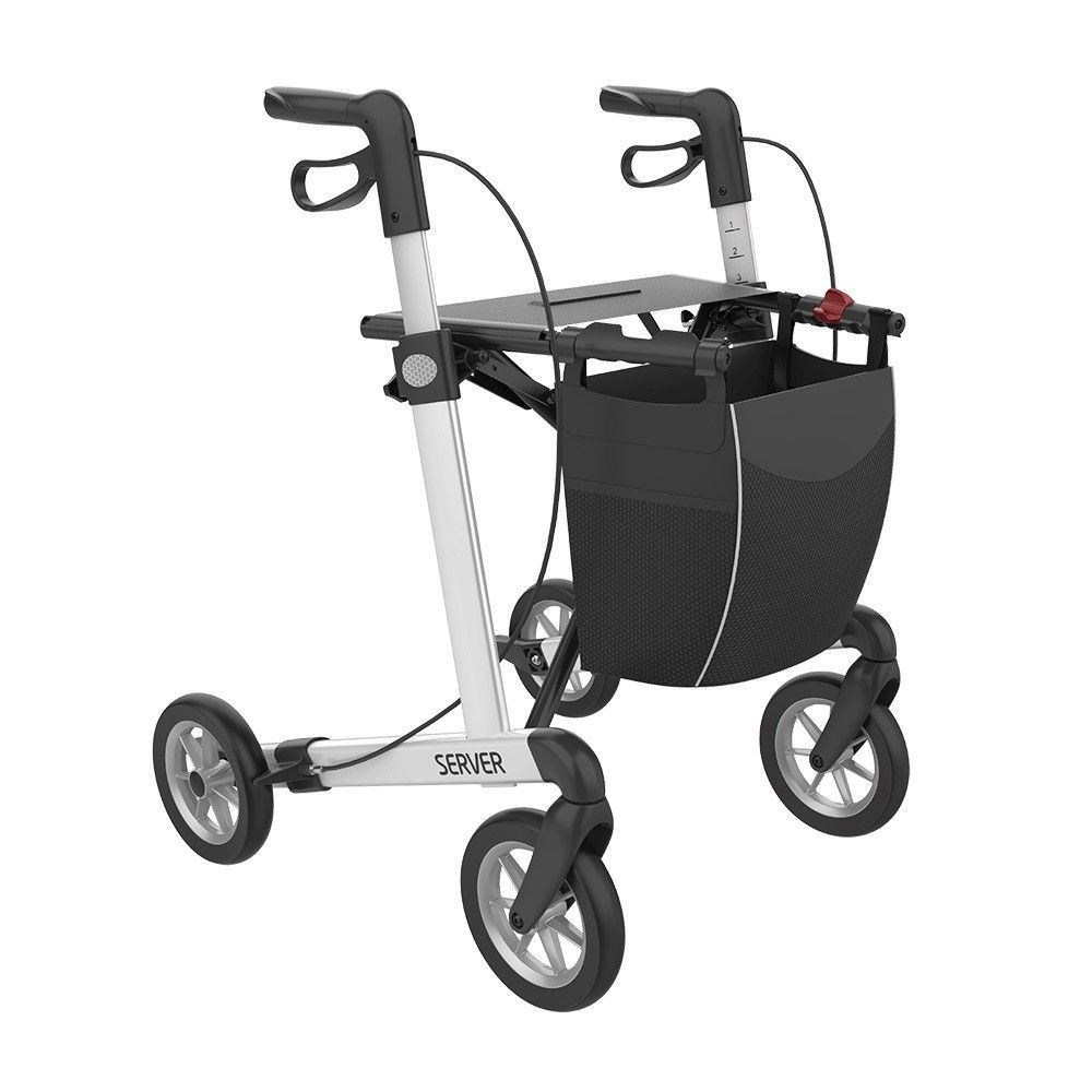 Rehasense Server L comfort soft bike rollator white 1 St