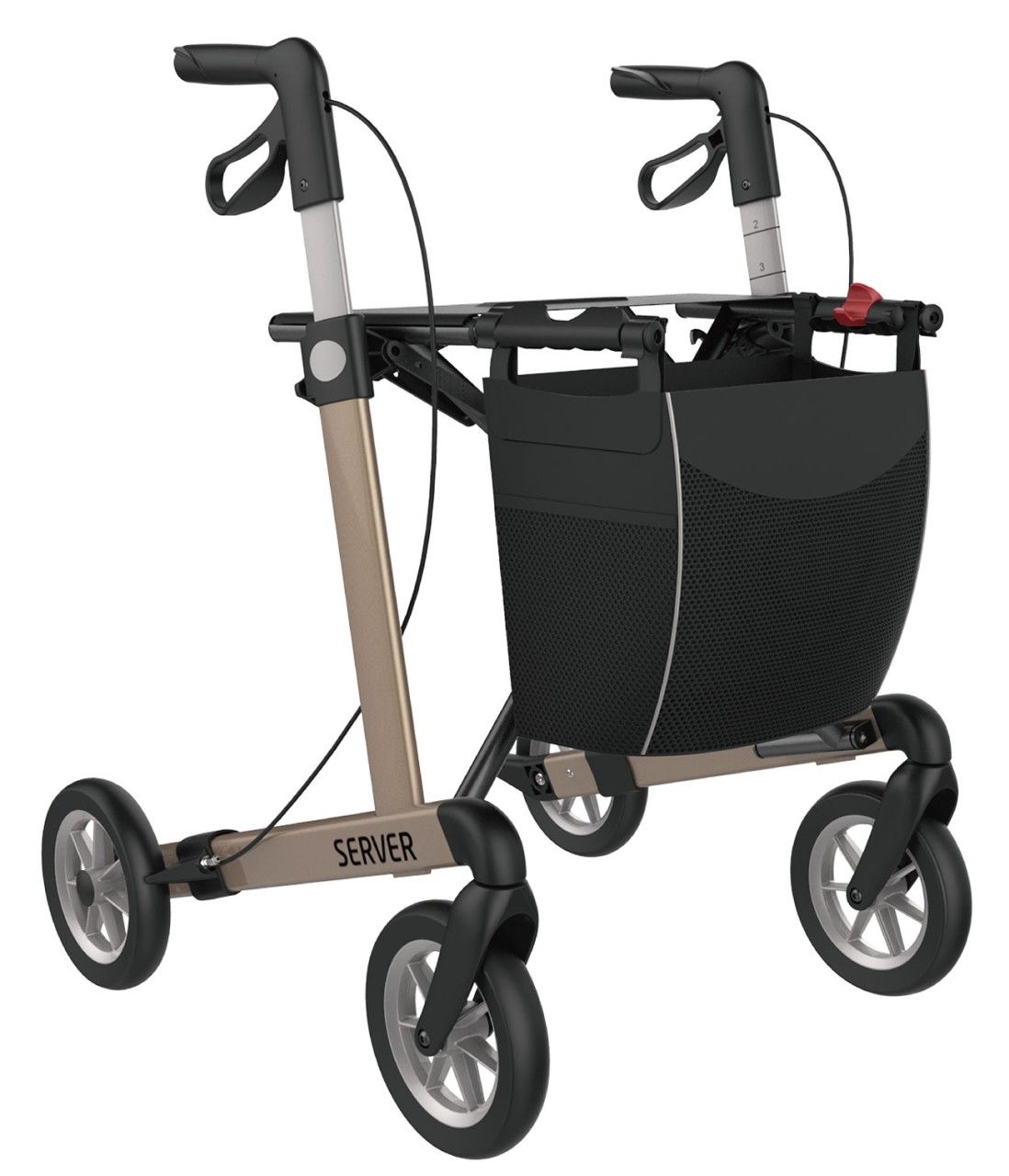 Rehasense Server S Comfort Soft Bike Rollator champagne 1 St