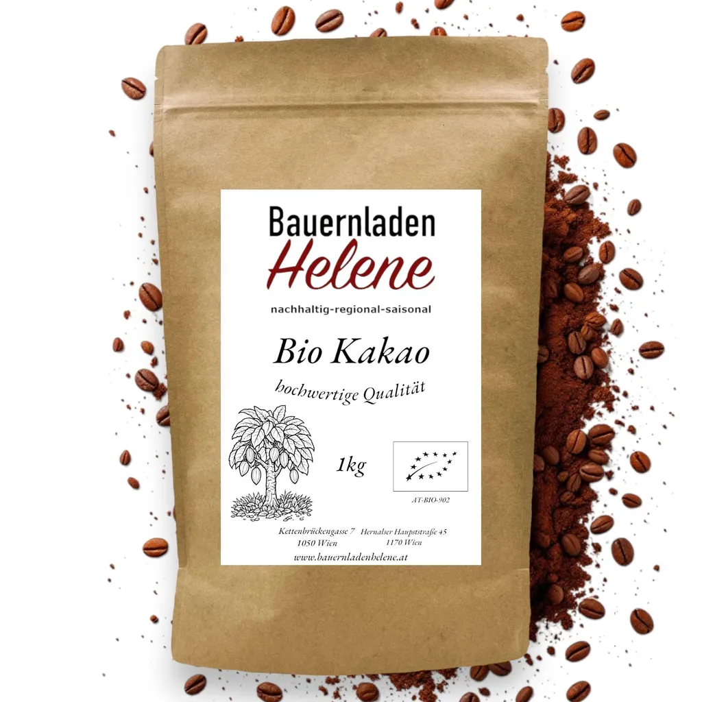 Bauernladenhelene Pure, sugar-free cocoa powder from Helene's farm shop – 1 kg, made from the finest cocoa beans