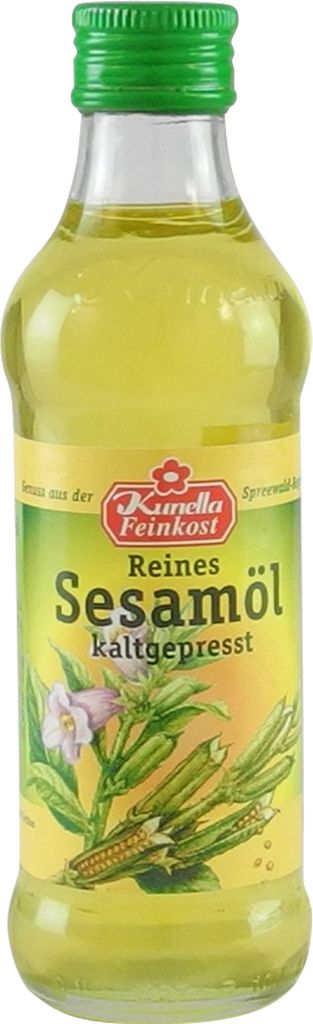 Pure cold-pressed sesame oil from Kunella Feinkost (100 ml)