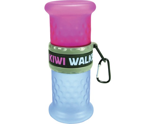 Travel food and water container dog Kiwi Travel Bottle 2 in 1 blue 9.5 x 23.7 cm for on the go