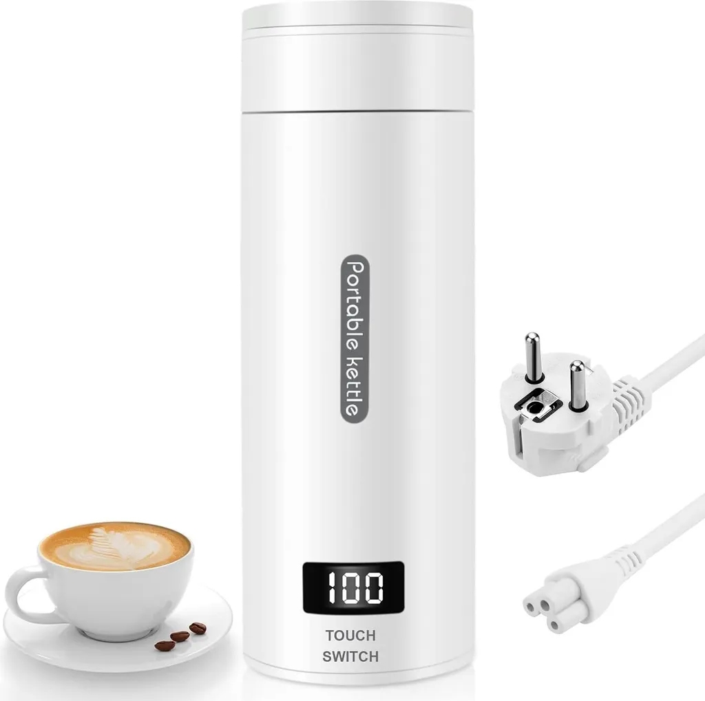 ZREE Small travel kettle, electric water cup, 220V 300W rapid boil teapot heating mug with temperature control, automatic shut-off