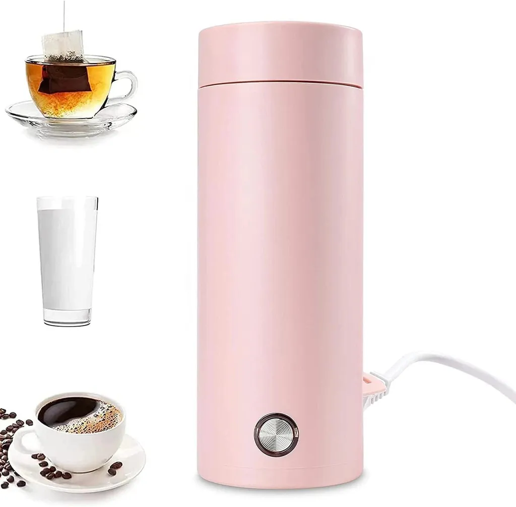 ZREE Travel Kettle Portable Thermos Mug Water Cup 400ml Lightweight Mini Kettle 304 Stainless Steel Thermos Flask Teapot